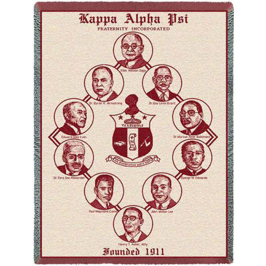 Kappa Alpha Psi Founders Blanket Throw 60" x 49"