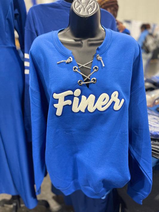 Finer Chenille Lettered Crew Sweatshirt